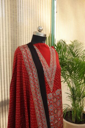 Red Bagh Print Suit